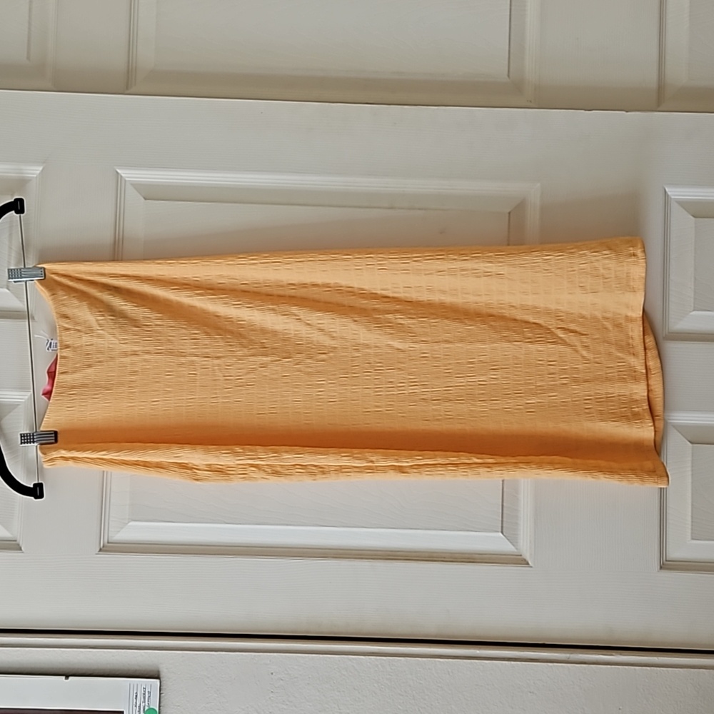 Something New,NWOT, Mila Slit Maxi Skirt,Orange,Small